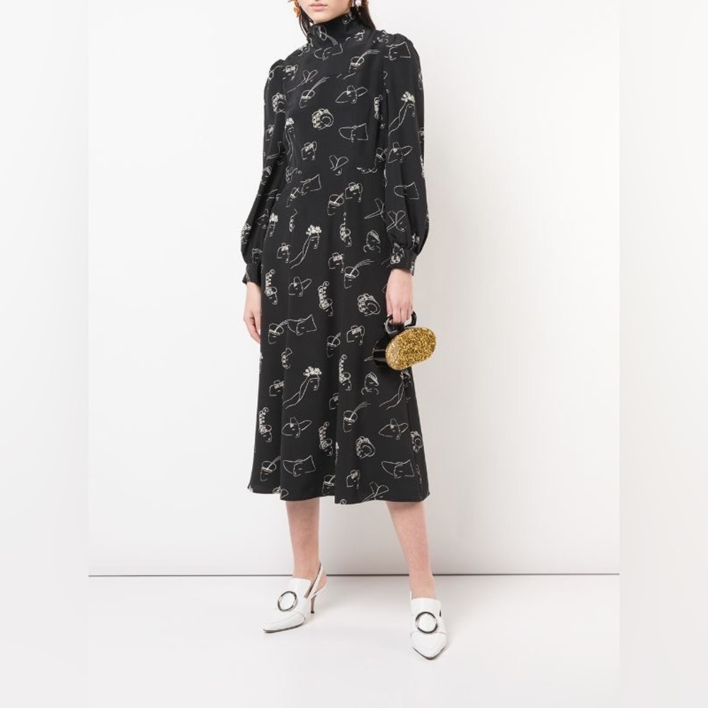 NWOT CO black silk dress S